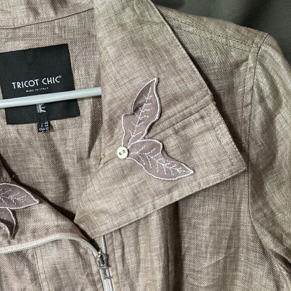 TRICOT CHIC Linen Jacket size 12 US - Picture 15 of 16